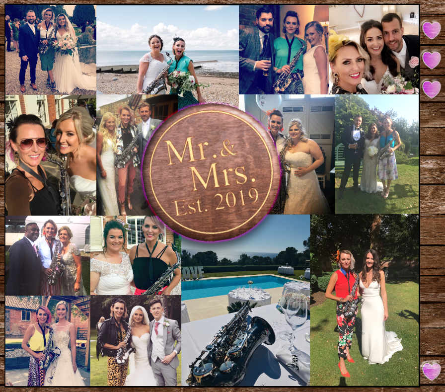 Wedding Drinks reception 2019 bride and grooms collage