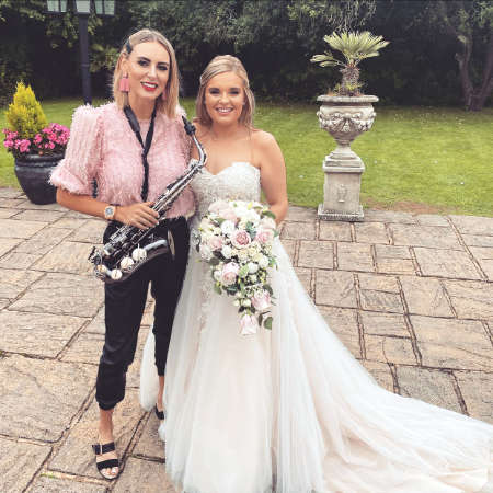 Jodie and Kay outside at Newland Hall