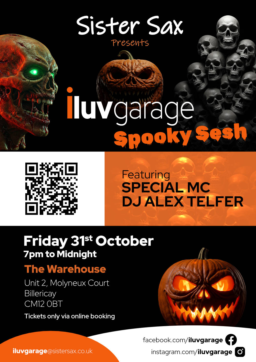 iluvgarage at Warehouse Billercay Friday 31st October 2025 flyer